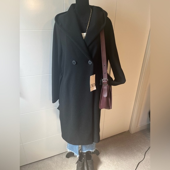 NWT Zara Belted Soft Hooded Coat - Picture 12 of 14